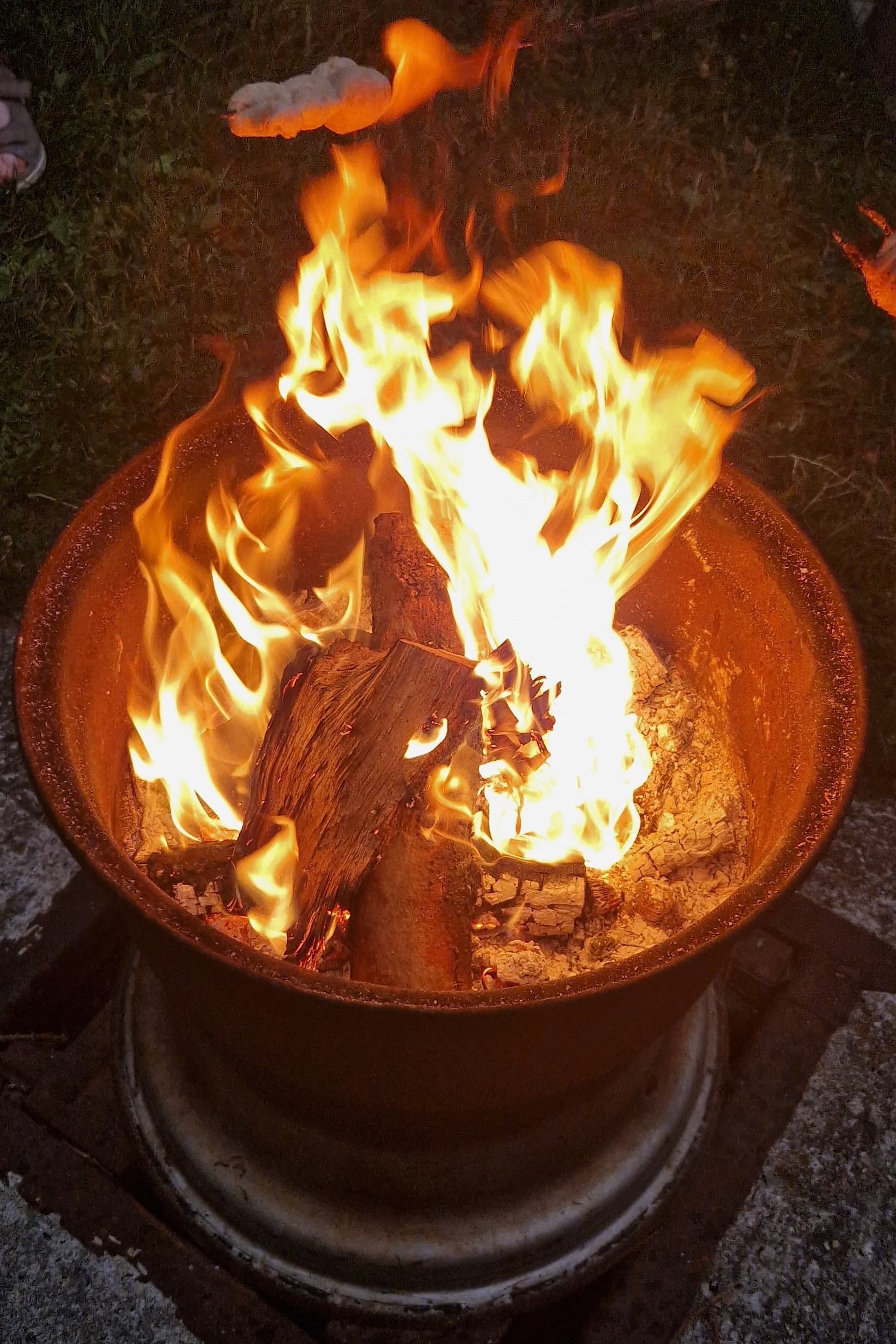 (Lager-)Feuerplatz am Bauernhof: Stockbrot